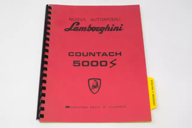 Lamborghini Countach LP5000 QV downdraft parts catalog book REPRINT