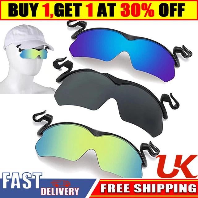 OUTDOOR POLARIZED GLASSES Clip On Visors Hat Sunglasses For Fishing