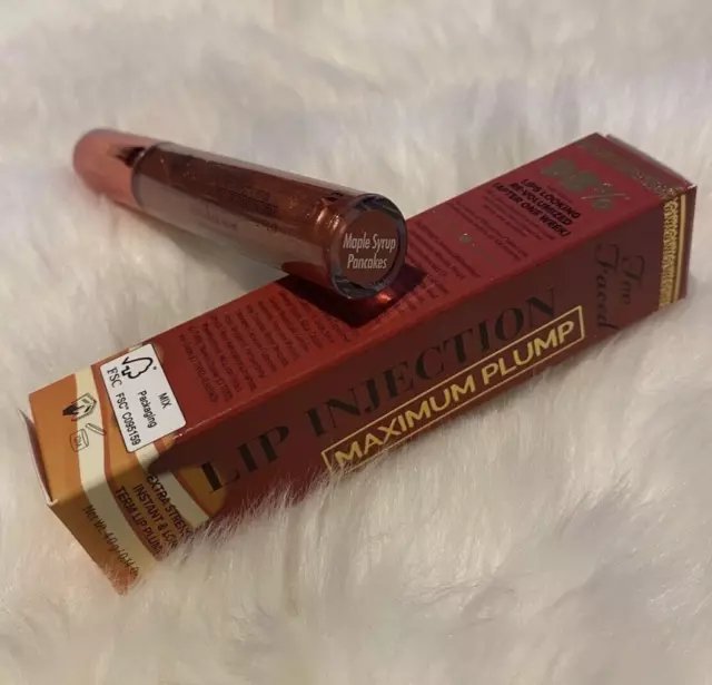 Too Faced Limited Edition Lippeninjektion Maximale Plump - Ahornsirup Brandneu in Verpackung