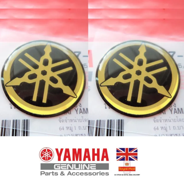 YAMAHA GENUINE R1 R6 R7 XJR YZF Tank Emblem Badge Gel Decal Sticker 45MM GOLD