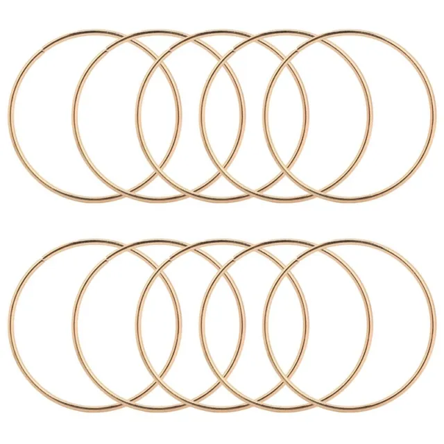 Paquete de 10 anillos de metal atrapasueños de oro de 3 pulgadas aros macramé para atrapasueños
