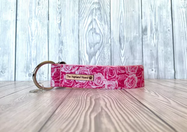 1.5" Feeling Rosy Handmade Fishtail Martingale Dog Collar Greyhound, Whippet