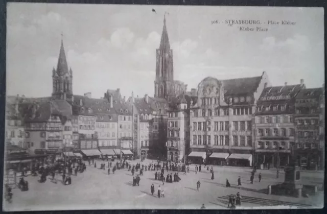 Cpa Strasbourg. Place Kléber 1919