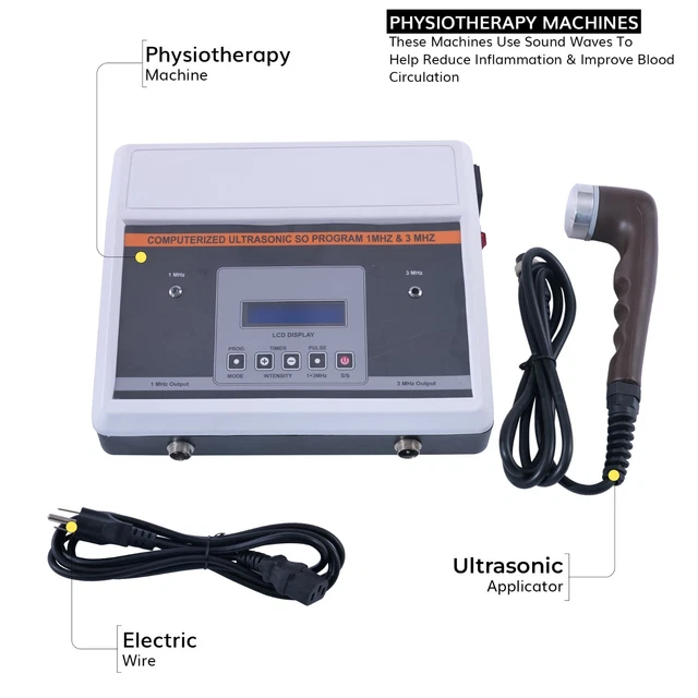 Portable Ultrasound Physical Therapy Massager 1MHZ & 3Mhz Physiotherapy Machine