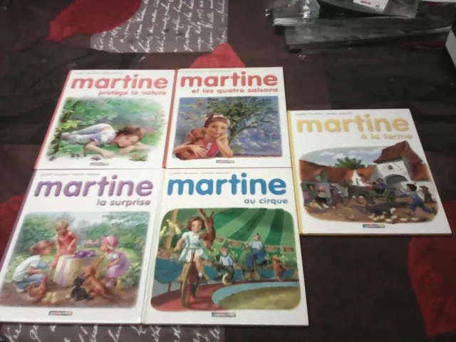 Lot de 5 livres grand format Martine édition Casterman