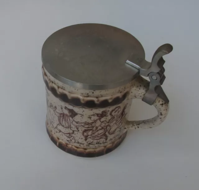 ROSENTHAL BIERKRUG MIT Deckel aus Zinn *Dem Glücklichen schlägt keine