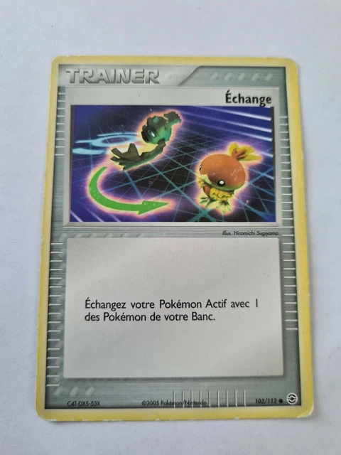 Pokemon French Exchange Card 102/112 Ex Light Red & Green Sheet