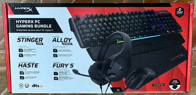 Brand New - HyperX PC Gaming Bundle w/ Keyboard, Mouse, Mouse Pad & Headphones