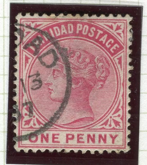 TRINIDAD; 1883-94 early classic QV fine used Shade of 1d. value