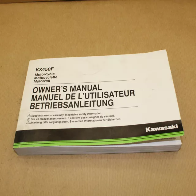 Manuel Technique D'entretien Du Proprietaire Kawasaki Kx 450 F Kxf 2014 Revue