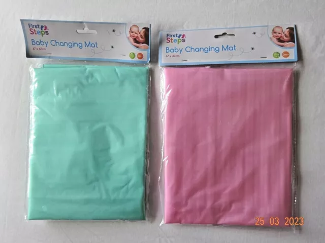 Baby Nappy Changing Mat Home Shopping Travel Holiday Sponge Padded Pink, Mint