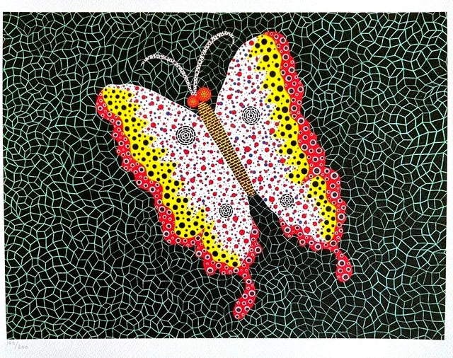 Yayoi Kusama, Litografía Mori Arte Museum 2011 (Murakami Basquiat Haring)