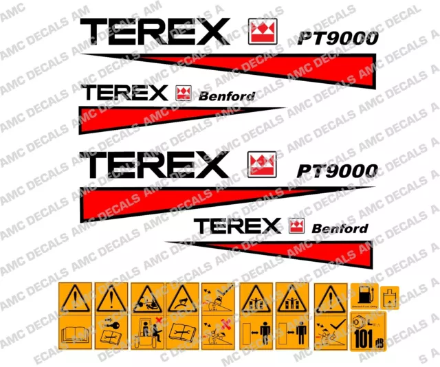 Terex Benford PT9000 Camion Benne Stickers