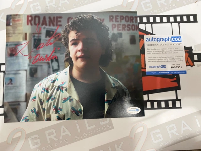 GATEN MATARAZZO signed photo STRANGER THINGS Dustin 8x10 ACOA H