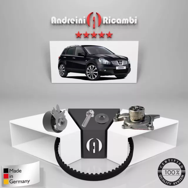 Kit Distribuzione + Pompa Acqua Per Nissan Qashqai J10 1.5 Dci 78Kw 2011 ->