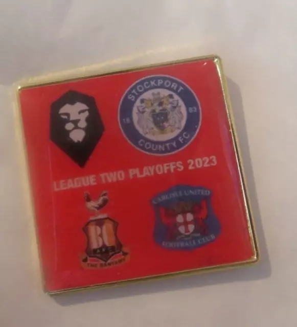 Stockport County Salford Carlisle Bradford City League Two Playoffs 2023 Badge