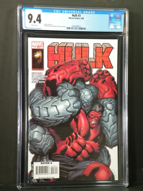 Red Hulk #3 CGC 9.4 NM  1st Full Appearance of A-Boom 2008