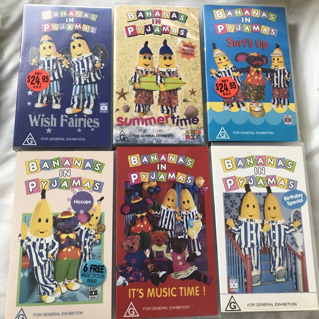 BANANAS IN PYJAMAS VHS x6 Vintage 90s Merchandise Memorabilia Rare Collectable