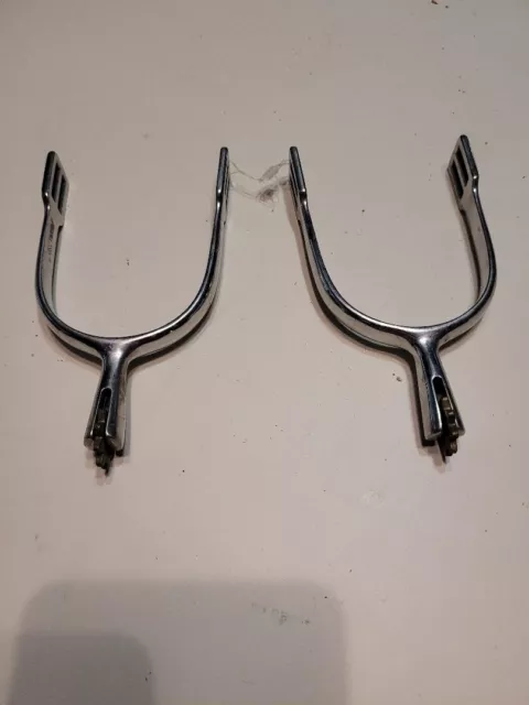 Horse Spurs Stainless Steel with Rowel  - Good Condition - Adult