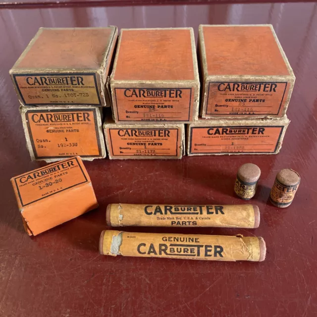 1940 's 1950 's CARTER CARBURETOR ASSORTED PARTS LOT (10) FLOAT GASKET NOS