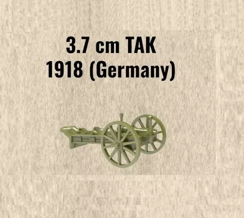 Wwi Wwii - 3.7Cm German Gun Tak - 1/56 1/72 1/87 1/100 3D Printed
