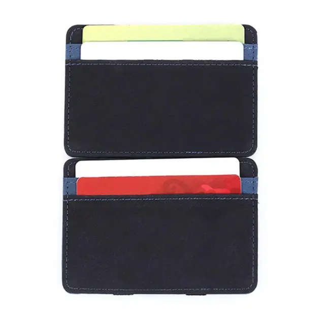 New Brand Men's Leather Magic Wallet Money Clips Thin Clutch Card XRE Bag X6W8