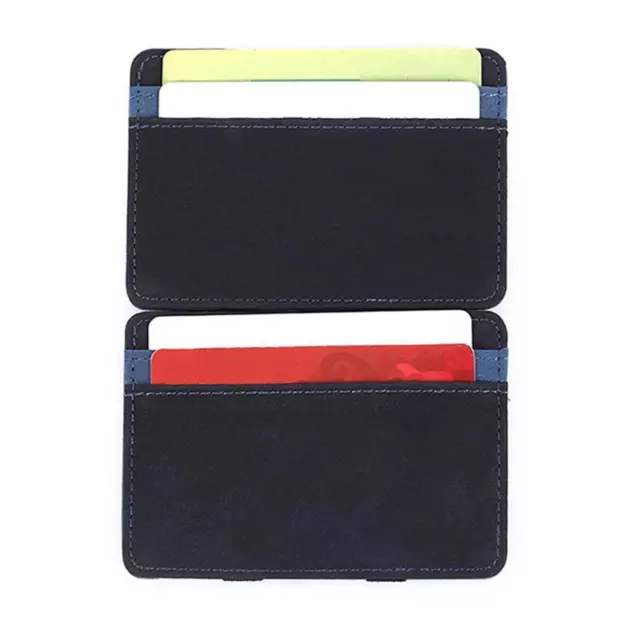 New Brand Men's Leather Magic Wallet Money Clips Thin Clutch Card XRE Bag X6W8