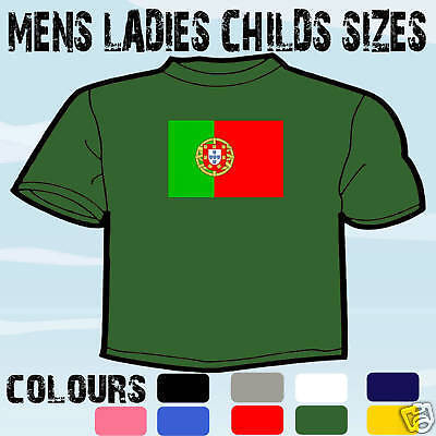 Portugal Flag Emblem T-Shirt All Sizes & Colours