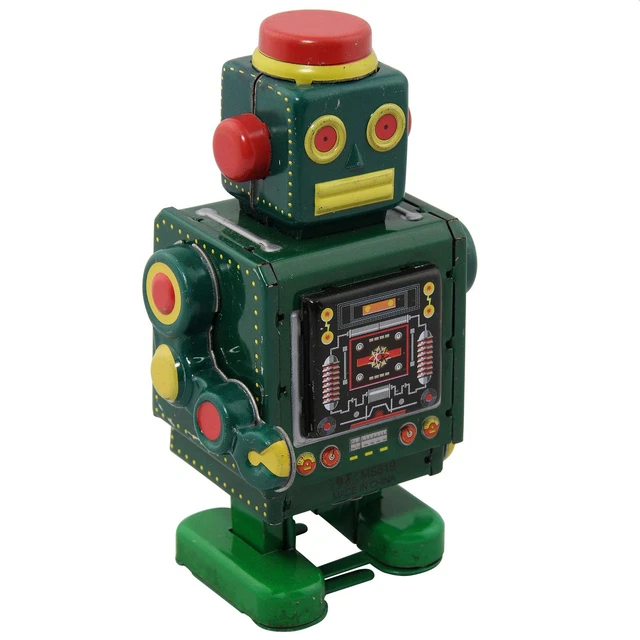 Robot En Tôle Commandership - Jouet Rétro Freak Scene - Métal - Rouge
