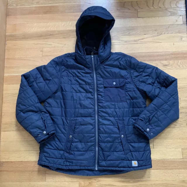 CARHARTT BROWN SANDSTONE QUILTED FLANNEL LINED ACTIVE JACKET COAT
