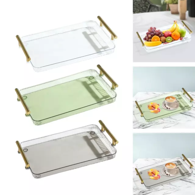 Rectangle Tray Serving Tray with Handles Vanity Tray Clear Acrylic Tray