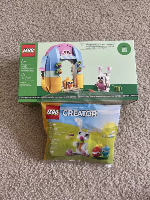 LEGO 40682 + 30668 Spring Garden House and Easter Bunny NEW!