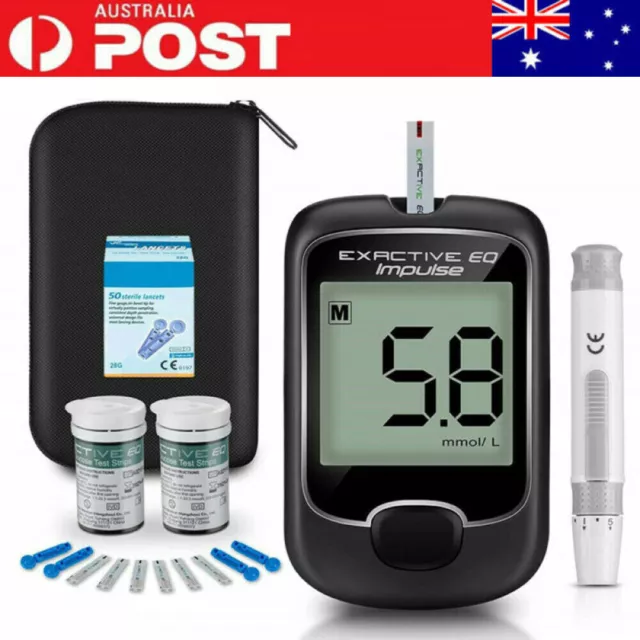 Blood Glucose Tester Monitor Diabetes Testing Test Strip Blood Sugar Meter Kit