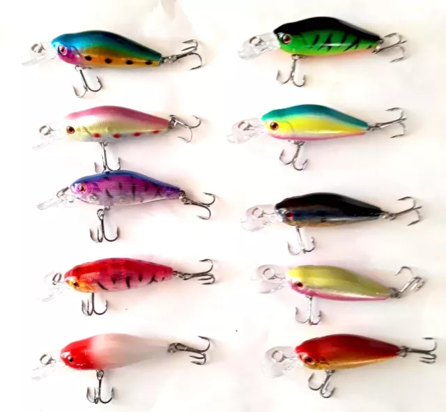 New 10 Fishing Lures Combo Crankbait Bass Swimbaits, Wobblers