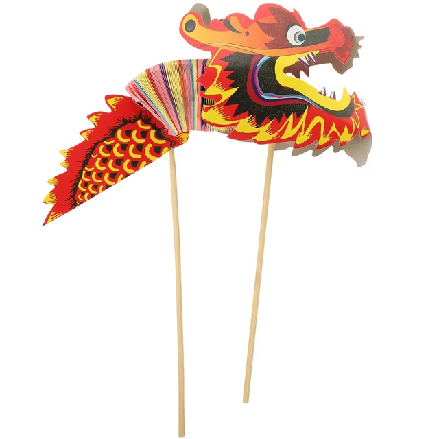 Wood Three-dimensional Paper Dragon Flower Garland Hanging Decoration Chinese