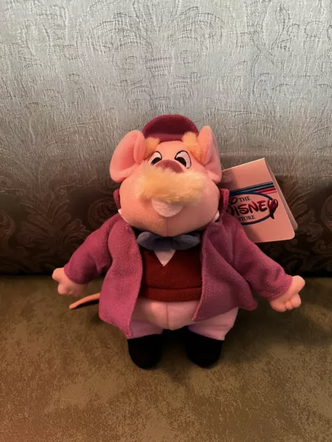 The Disney Store The Great Mouse Detective Dr. Dawson Bean Bag Plush NWT