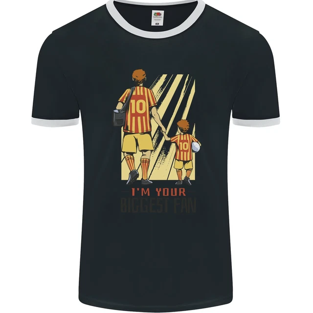 Fathers Day Football Dad & Son Daddy Mens Ringer T-Shirt FotL