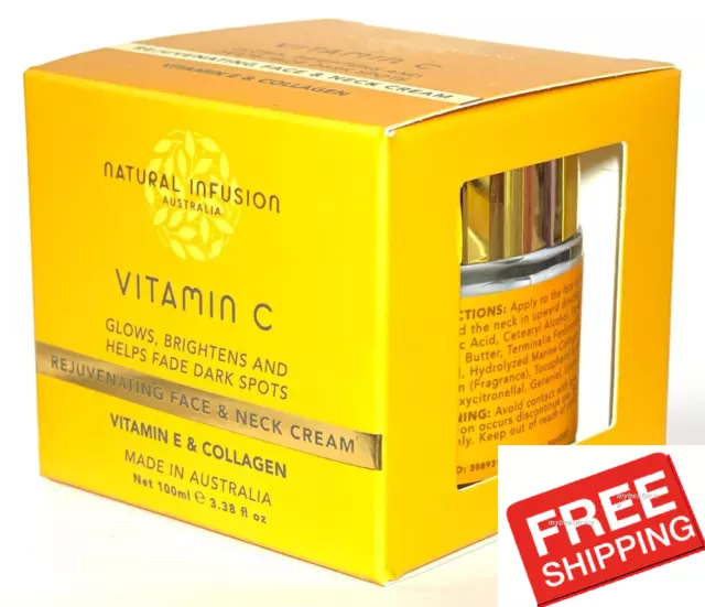 Natural Infusion  Australia Vitamin C  Rejuvenating Face & Neck Cream 3.38 fl oz
