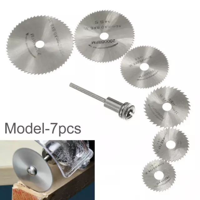 Rotary Cutter Mini HSS Circular Saw Disc Blades Mandrel for Hobby Drill