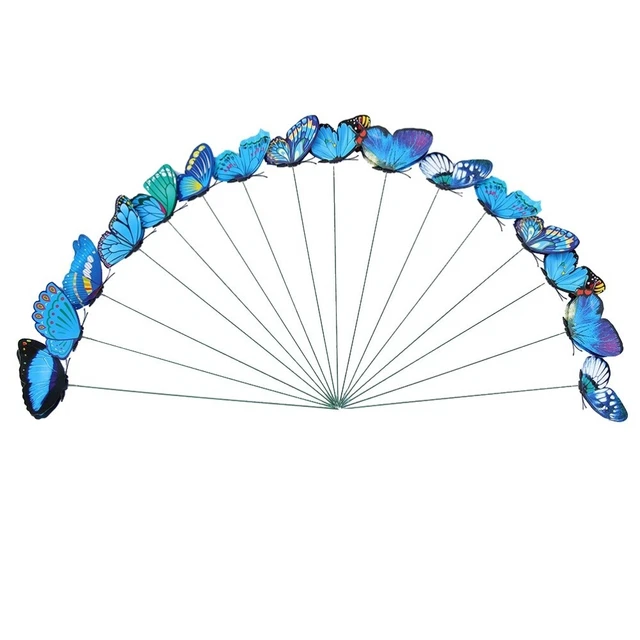 24 pcs signe décorations de piquet de pelouse décor à la maison ornements de