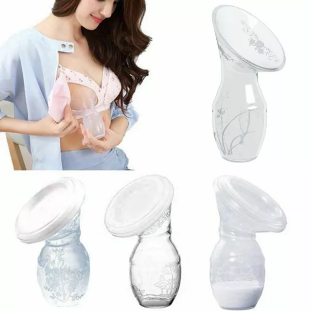 Manual Breast Pump Silicone Baby Feeder Breastfeeding Milk Saver Suction Bottle