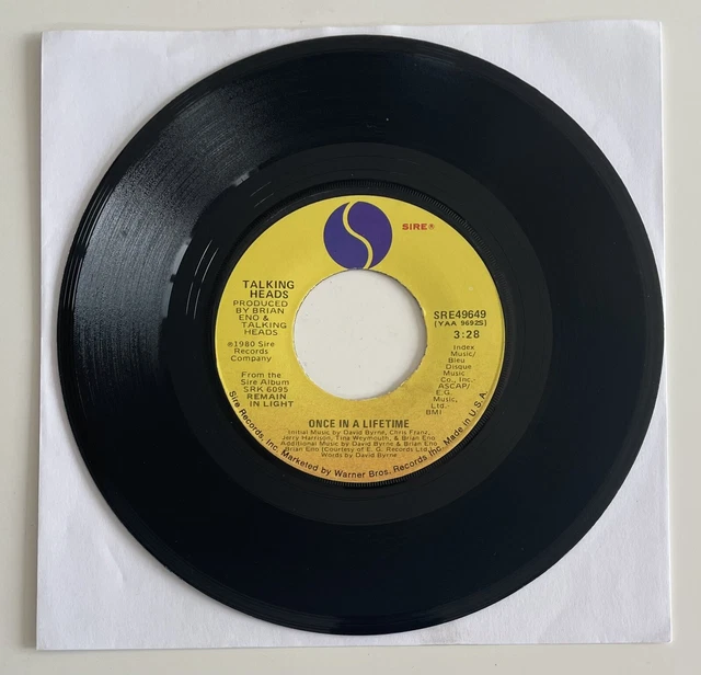 Talking Heads Once In A Lifetime US 7” Vinyl 1981 SRE49649
