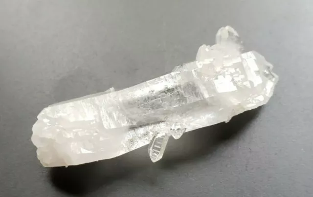 Quartz crystal double terminate healed point natural hand dug Arkansas 2" clear