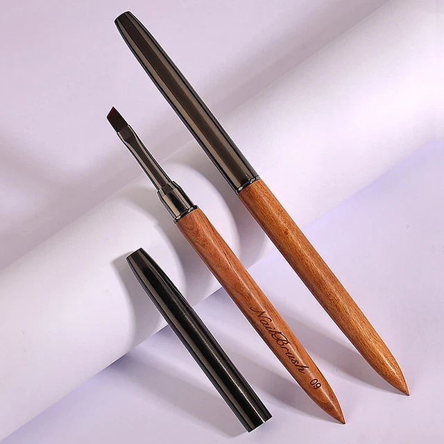 1 pz penna a spazzola nail art UV gel vernice rivestimento disegno spazzole lucidanti ~~