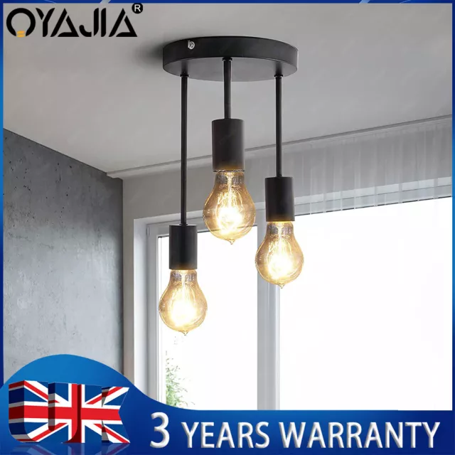 Modern LED Ceiling Lights Vintage Industrial Pendant Light Hanging Retro Lamp UK