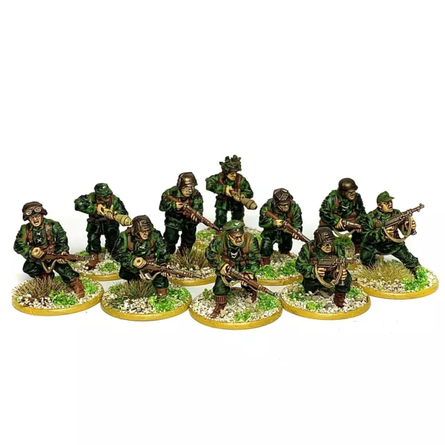 WAFFEN SS GERMAN INFANTRY 10 28mm painted Tabletop Historical WW2 BOLT ...