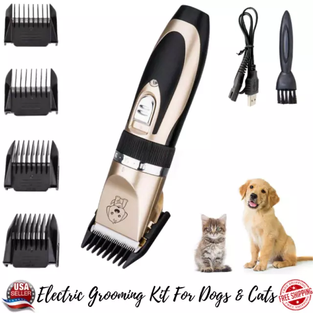 Pet Dog Cat Clippers Grooming Hair Trimmer Groomer Shaver Razor Quiet Clipper