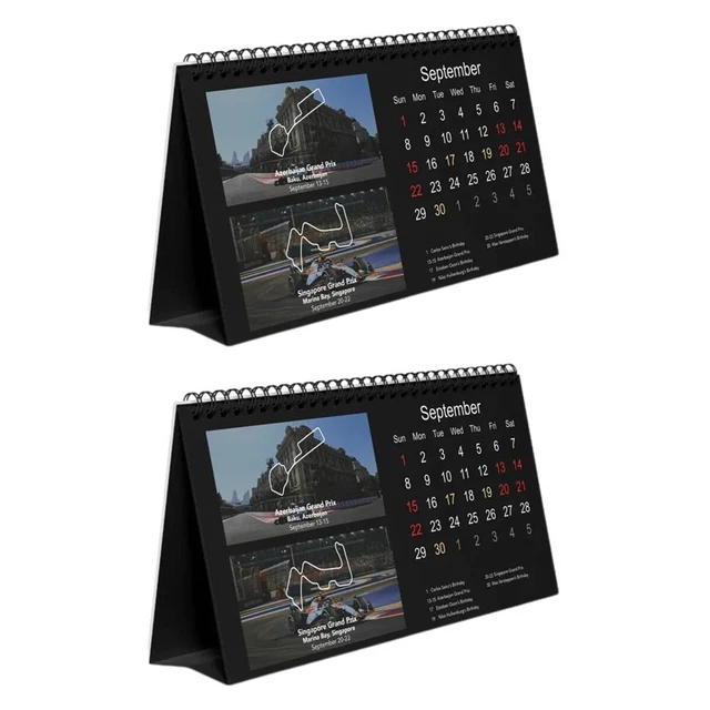 FORMULA ONE CALENDAR For F1 Fans 2024 Desk Calendar Monthly Table