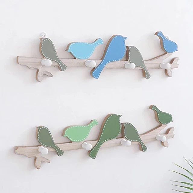 Wooden Vintage Door Hooks Storage Hanging Coat Rack Wall Mount Hat Keys Hanger