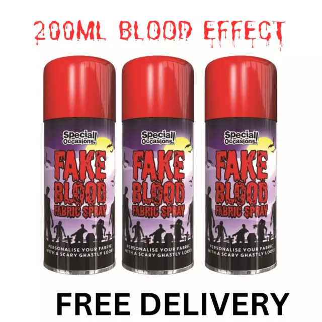 200Ml Fake Blood Spray Halloween Dress Zombie Vampire Splatter Realistic Effect